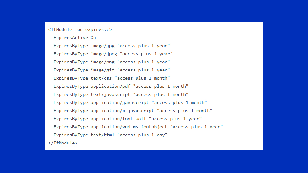 ottimizzazione del sito con htaccess