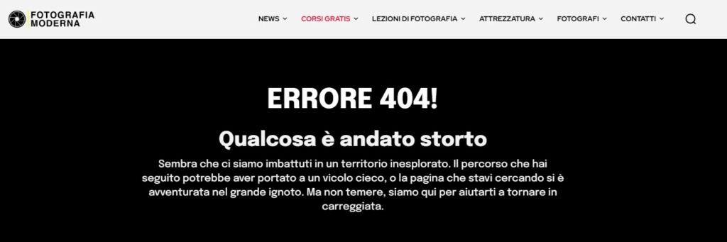 pagina di errore 404